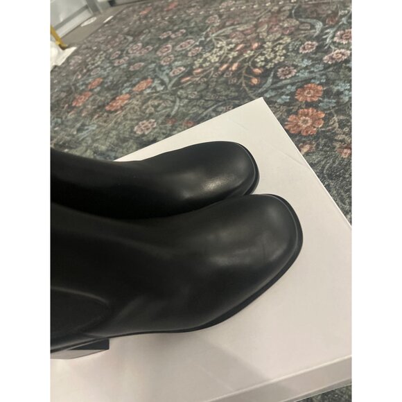 & OTHER STORIES Heeled Square Toe Chelsea Boots Black Womens Size US 5 - Picture 6 of 9